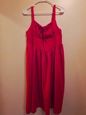 Shein Curve Red Pinup Style Dress 0XL
